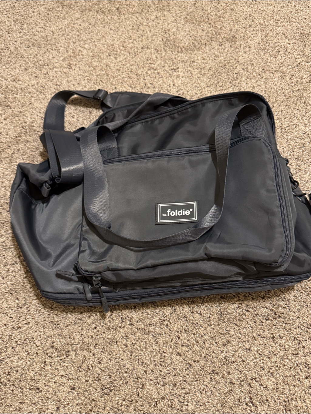 The Foldie Gray Foldable Travel Carry-On Tote